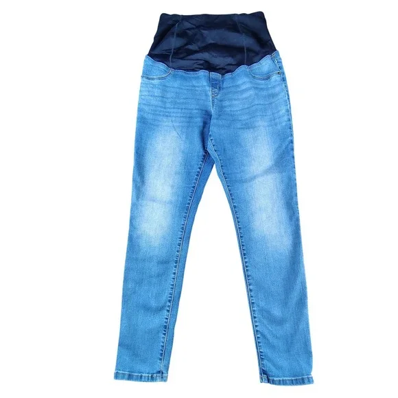 Isabel Maternity by Ingrid & Isabel Blue Medium Wash Jeggings Size 10/30R - Picture 1 of 6
